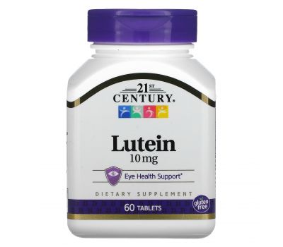 21st Century, лютеин, 10 мг, 60 таблеток