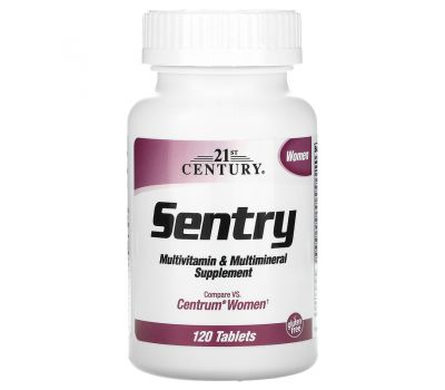 21st Century, Sentry, добавка з мультивітамінами та мікроелементами для жінок, 120 таблеток