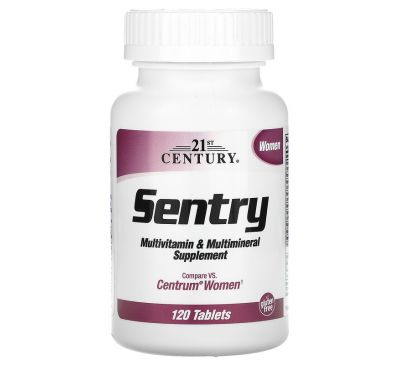 21st Century, Sentry, добавка з мультивітамінами та мікроелементами для жінок, 120 таблеток