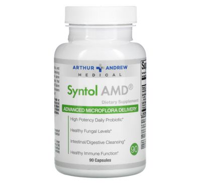Arthur Andrew Medical, Syntol AMD, добавка для поліпшення мікрофлори, 500 мг, 90 капсул