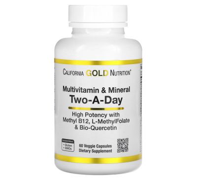 California Gold Nutrition, мультивітаміни для щоденного прийому, 60 рослинних капсул