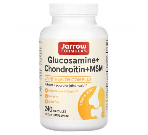 Jarrow Formulas, Glucosamine + Chondroitin + MSM , 240 Capsules