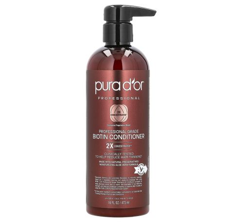 Pura D'or, Professional Grade Biotin Conditioner, 16 fl oz (473 ml)