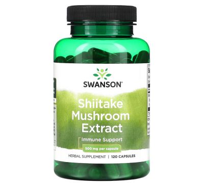Swanson, екстракт грибів шиїтаке, 500 мг, 120 капсул