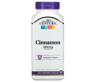 21st Century, Cinnamon, 500 mg, 120 Vegetarian Capsules