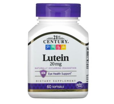 21st Century, Lutein, 20 mg, 60 Softgels