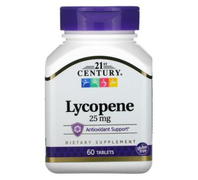 21st Century, Lycopene, 25 mg, 60 Tablets