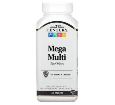 21st Century, Mega Multi, для чоловіків, мультивітаміни та мультимінерали, 90 таблеток