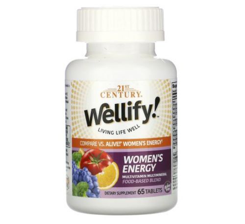 21st Century, Wellify! енергетичні мультивітаміни та мультімінерали для жінок, 65 таблеток