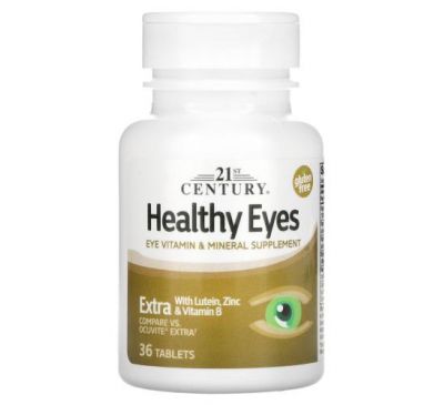 21st Century, Healthy Eyes, Extra, добавка с повышенной силой действия для здоровья глаз, 36 таблеток