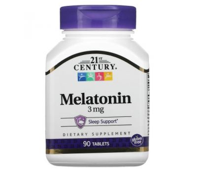 21st Century, мелатонін, 3 мг, 90 таблеток