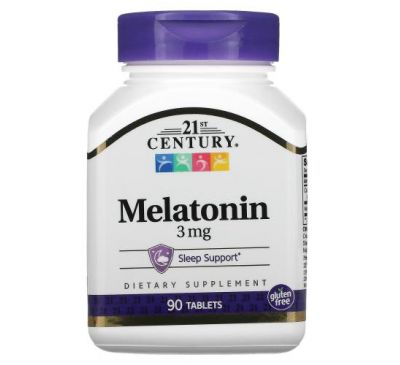 21st Century, мелатонін, 3 мг, 90 таблеток