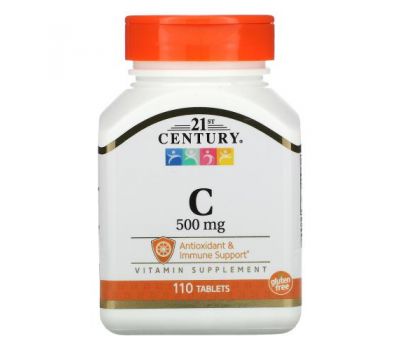 21st Century, вітамін C, 500 мг, 110 таблеток