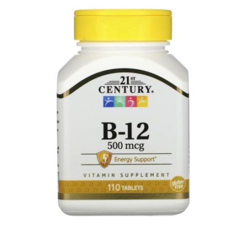 21st Century, B-12, 500 мкг, 110 таблеток