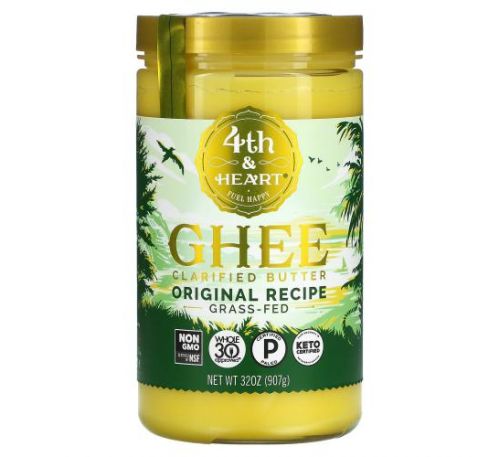 4th & Heart, Ghee Clarified Butter, Original Recipe, 32 oz (907 g)