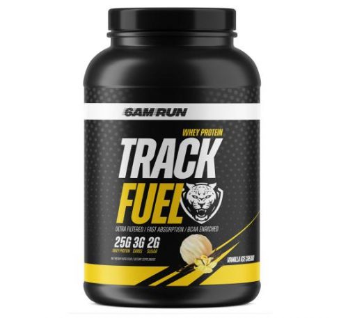 6AM Run, Track Fuel, сывороточный протеин, ванильное мороженое, 907 г (2 фунта)