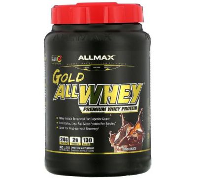 ALLMAX Nutrition, AllWhey Gold, 100% Whey Protein + Premium Whey Protein Isolate, Chocolate, 2 lbs (907 g)