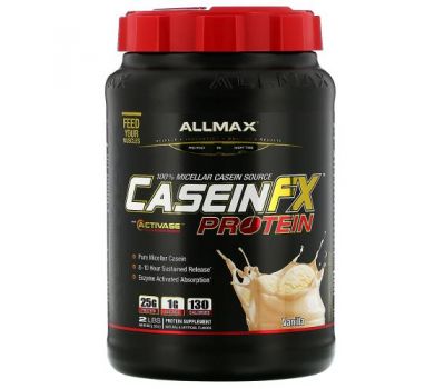 ALLMAX Nutrition, CaseinFX, 100% Casein Micellar Protein, Vanilla, 2 lbs. (907 g)