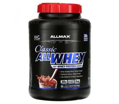 ALLMAX Nutrition, Classic AllWhey, 100% Whey Protein, 100% сывороточный протеин, шоколад, 2,27 кг (5 фунтов)