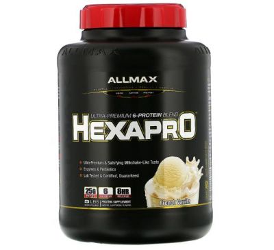 ALLMAX Nutrition, Hexapro, Ultra-Premium 6-Protein Blend, French Vanilla, 5 lbs (2.27 kg)