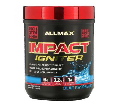 ALLMAX Nutrition, IMPACT Igniter, Pre-Workout, Blue Raspberry, 11.6 oz (328 g)