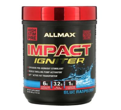 ALLMAX Nutrition, IMPACT Igniter, Pre-Workout, Blue Raspberry, 11.6 oz (328 g)