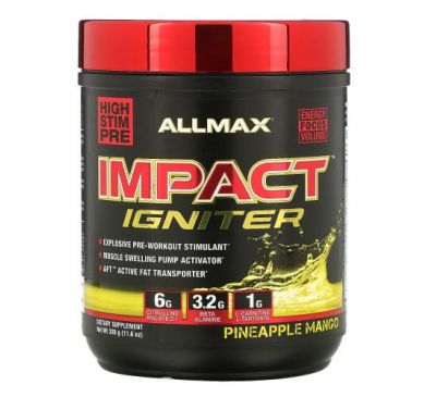 ALLMAX Nutrition, IMPACT Igniter, Pre-Workout, Pineapple Mango, 11.6 oz (328 g)