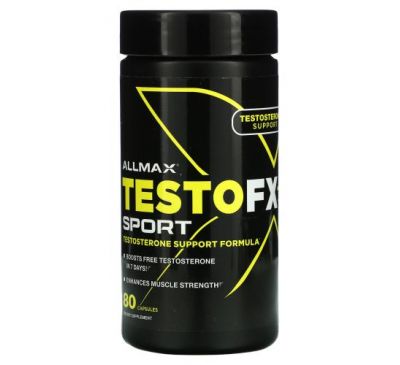 ALLMAX Nutrition, TestoFX Sport, Testosterone Support Formula, 80 Capsules