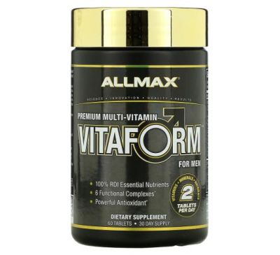 ALLMAX Nutrition, Vitaform, мультивітаміни преміальної якості для чоловіків, 60 таблеток