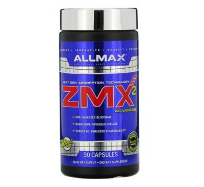 ALLMAX Nutrition, ZMX2 High-Absorbtion Magnesium Chelate, 90 Capsules