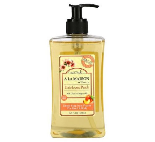 A La Maison de Provence, жидкое мыло для рук и тела, с ароматом физалиса и персика, 500 мл (16,9 жидк. унций)