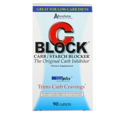 Absolute Nutrition, CBlock, Carb/Starch Blocker, 90 Caplets