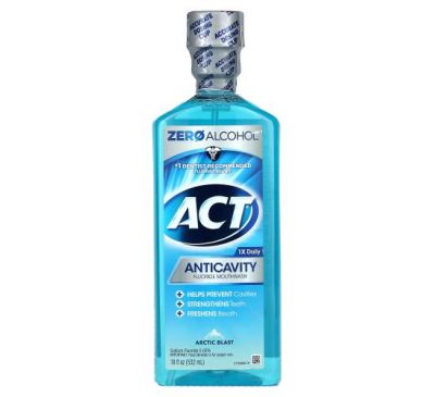 Act, Anticavity Fluoride Mouthwash, Arctic Blast, 18 fl oz (532 ml)