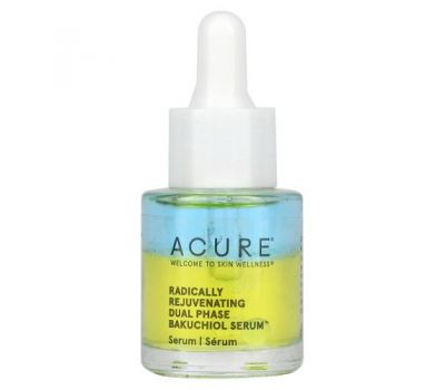 Acure, Radically Rejuvenating, омолоджувальна двофазна сироватка з бакучіолом, 20 мл (0,67 рідк. унції)