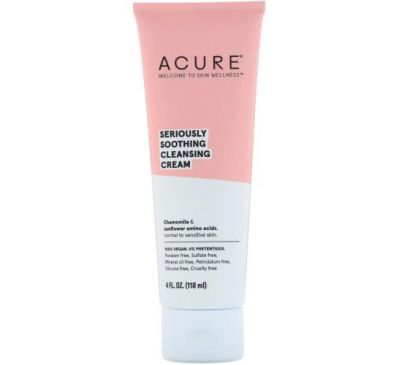 Acure, Seriously Soothing Cleansing Cream, 4 fl oz (118 ml)