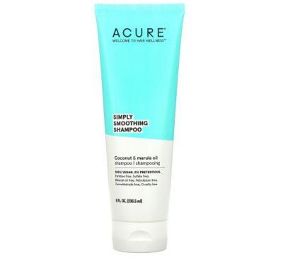 Acure, Simply Smoothing Shampoo, Coconut & Marula Oil, 8 fl oz (236.5 ml)