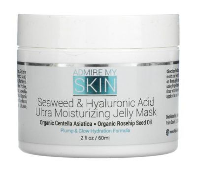 Admire My Skin, Ультраувлажняющая маска с водорослями и гиалуроновой кислотой, 60 мл (2 жидк. Унции)