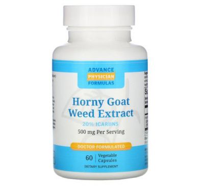 Advance Physician Formulas, Horny Goat Weed Extract, 500 mg, 60 Vegetable Capsules