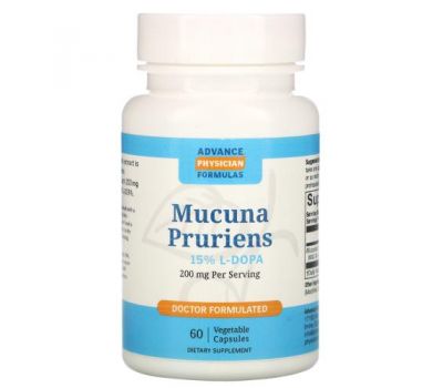 Advance Physician Formulas, Mucuna Pruriens, 200 mg, 60 Vegetable Capsules