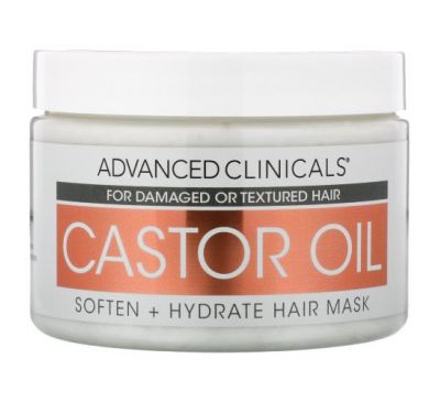 Advanced Clinicals, Dry Hair Rescue, Castor Oil, 12 oz (340 g)