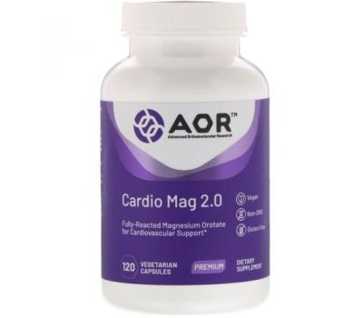 Advanced Orthomolecular Research AOR, Cardio Mag 2.0, 120 Vegetarian Capsules