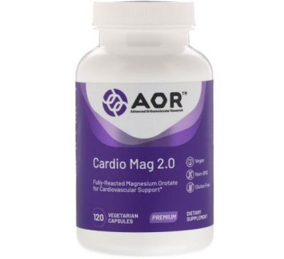 Advanced Orthomolecular Research AOR, Cardio Mag 2.0, 120 Vegetarian Capsules