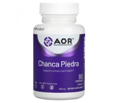 Advanced Orthomolecular Research AOR, «Чанка пьедра» (chanca piedra), 90 растительных капсул