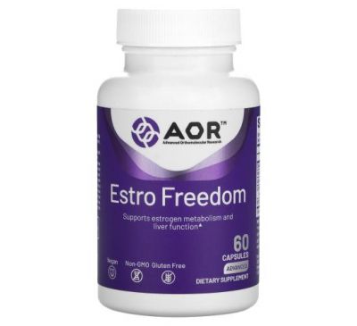 Advanced Orthomolecular Research AOR, Estro Freedom, 60 вегетарианских капсул