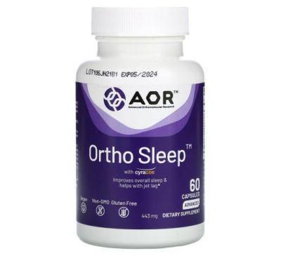 Advanced Orthomolecular Research AOR, Ortho Sleep with Cyracos, 60 вегетарианских капсул