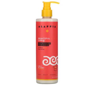 Alaffia, Beautiful Curls, крем-шампунь для активации локонов, от вьющихся до курчавых, нерафинированное масло ши, 354 мл (12 жидк. Унций)