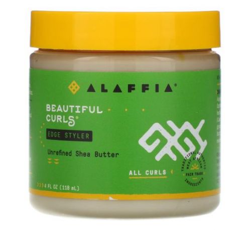 Alaffia, Beautiful Curls, для создания послушных локонов, все виды локонов, нерафинированное масло ши, 118 мл (4 жидк. унции)