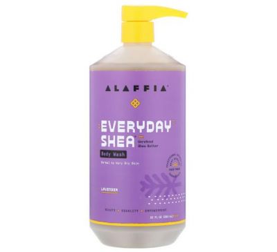 Alaffia, Everyday Shea, гель для душа с маслом ши и лавандой, 950 мл (32 жидк. унции)