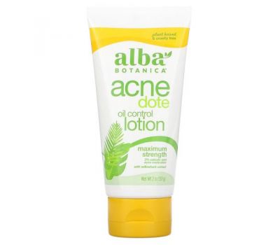 Alba Botanica, Acne Dote, Oil Control Lotion, Oil-Free, 2 oz (57 g)