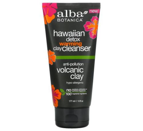 Alba Botanica, Hawaiian Detox Warming Clay, очищающее средство, 177 мл (6 жидк. Унций)
